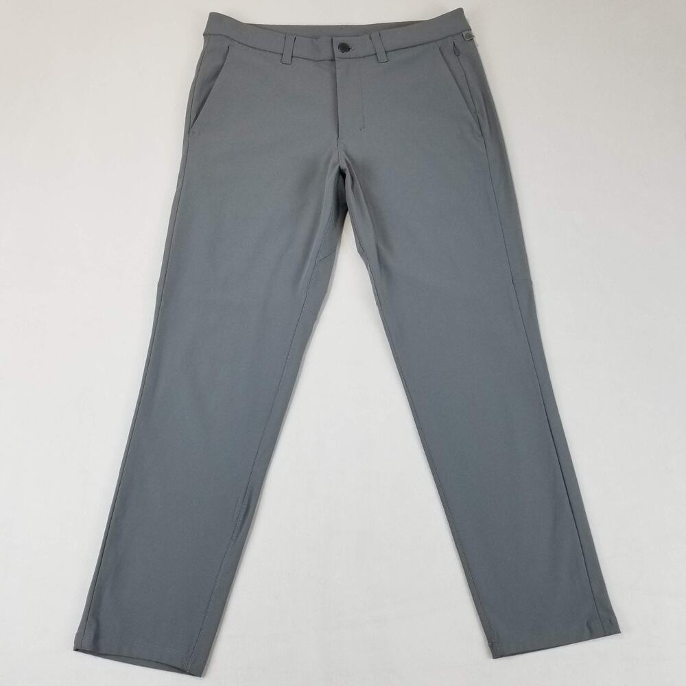 Lululemon Pants Mens 32x27 ABC Commission Warpstreme Slim Gray Chino M5AF0S - Picture 10 of 10